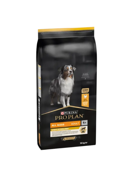 Pro Plan Light / Sterilised cu Pui 14Kg