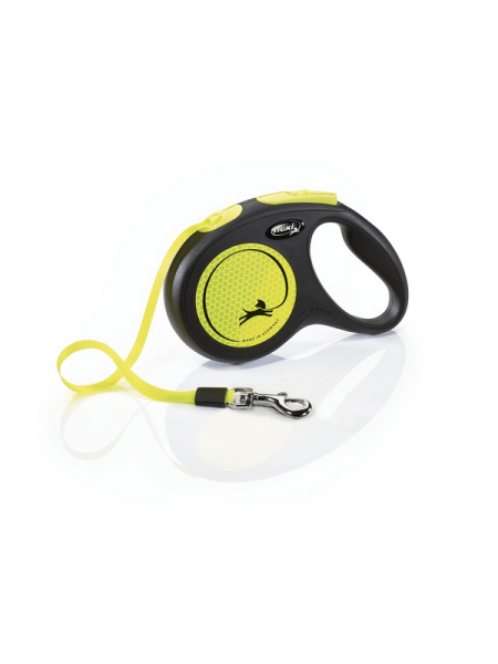 Flexi lesa galben-neon cu banda M