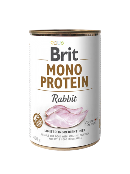 Brit Mono Protein Iepure 400G - conserva caine